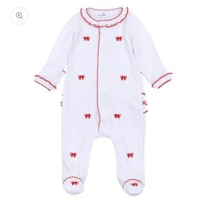Magnolia Baby Scarlett Bows Ruffle Footie